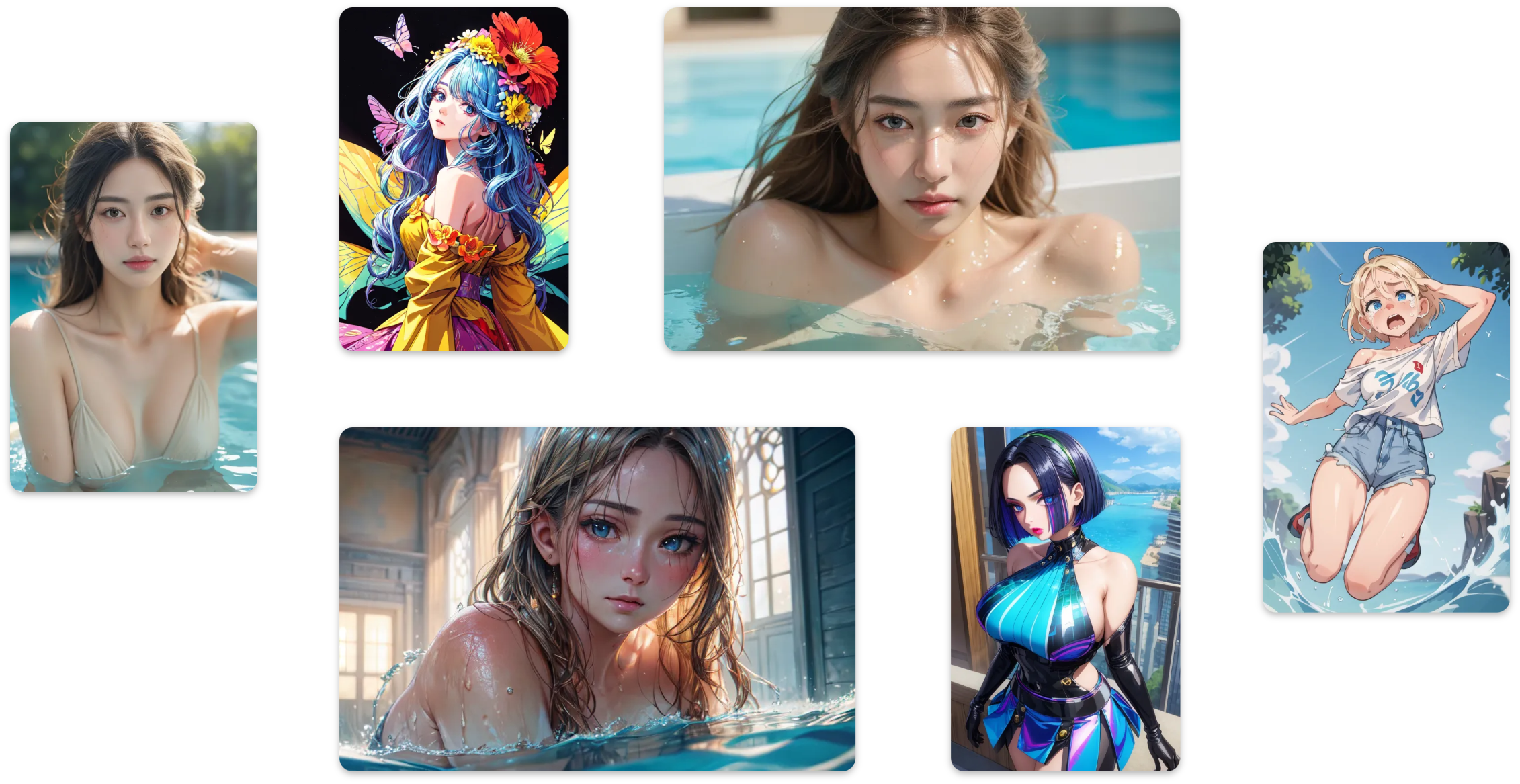 Images Spanning Various Art Styles and Genres